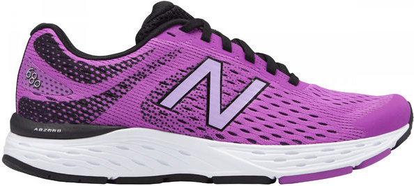 Fioletowe buty sportowe New Balance z płaską podeszwą sznurowane