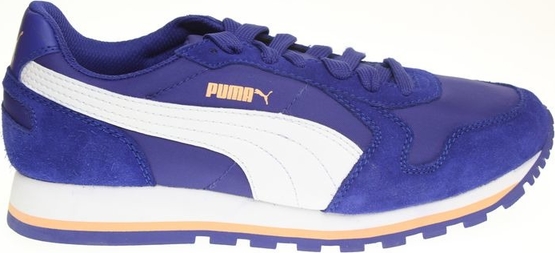 Fioletowe buty sportowe Puma z płaską podeszwą sznurowane