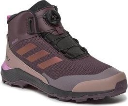Fioletowe buty trekkingowe dziecięce Adidas sznurowane