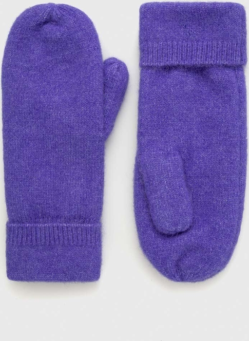 Fioletowe rękawiczki Samsoe Samsoe