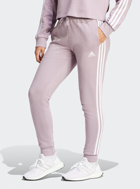 Fioletowe spodnie Adidas w sportowym stylu