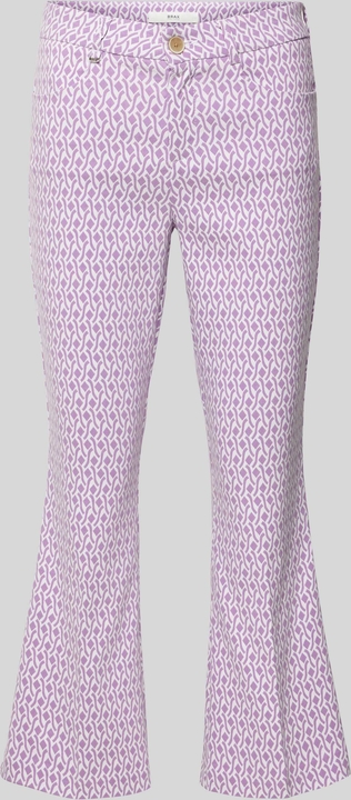 Fioletowe spodnie Brax w stylu casual z bawełny