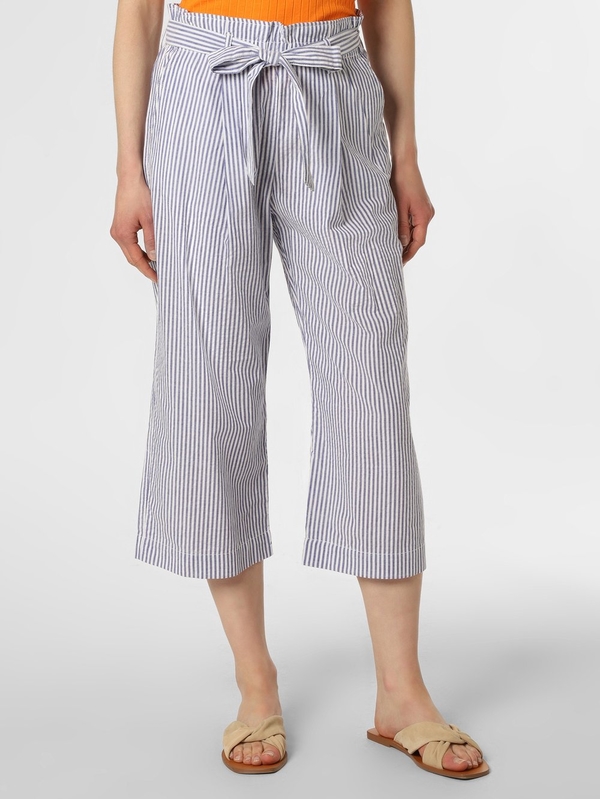 Fioletowe spodnie Marie Lund z bawełny w stylu klasycznym