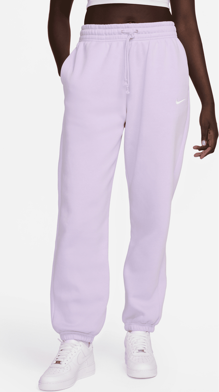 Fioletowe spodnie Nike w sportowym stylu z dresówki