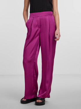 Fioletowe spodnie Pieces w stylu retro