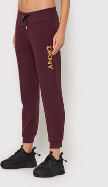 Fioletowe spodnie sportowe DKNY z dresówki