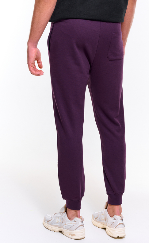 Fioletowe spodnie sportowe Gate w sportowym stylu z bawełny