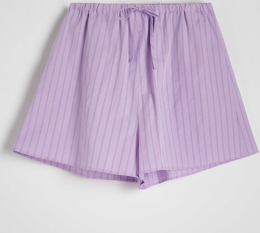 Fioletowe szorty Reserved w stylu casual z bawełny