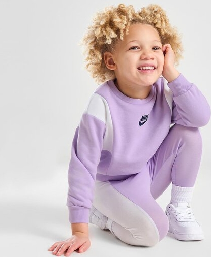 Fioletowy komplet dziecięcy Nike