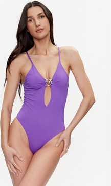 Fioletowy strój kąpielowy Pinko w młodzieżowym stylu