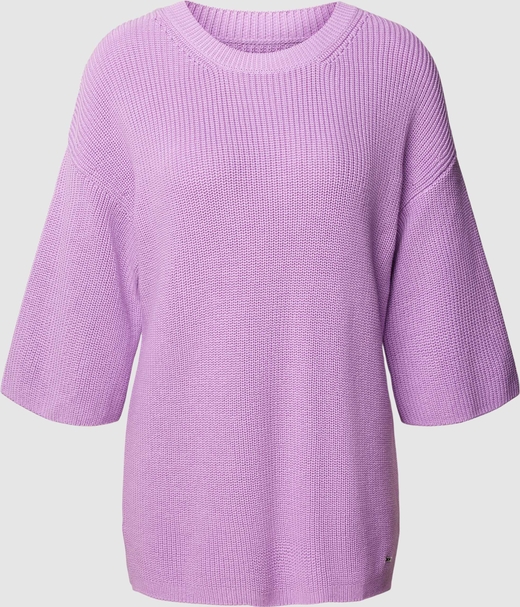 Fioletowy sweter Brax z bawełny w stylu casual