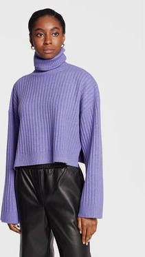 Fioletowy sweter EDITED w stylu casual