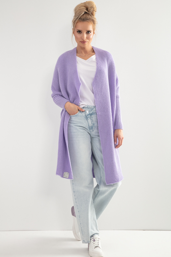 Fioletowy sweter Fobya w stylu casual
