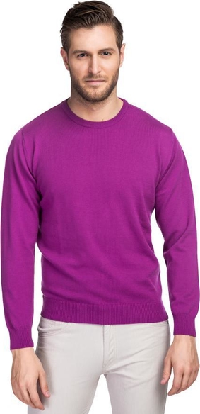 Fioletowy sweter Giacomo Conti z bawełny