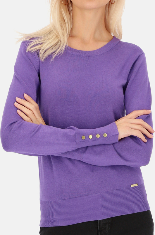 Fioletowy sweter L’AF w stylu casual