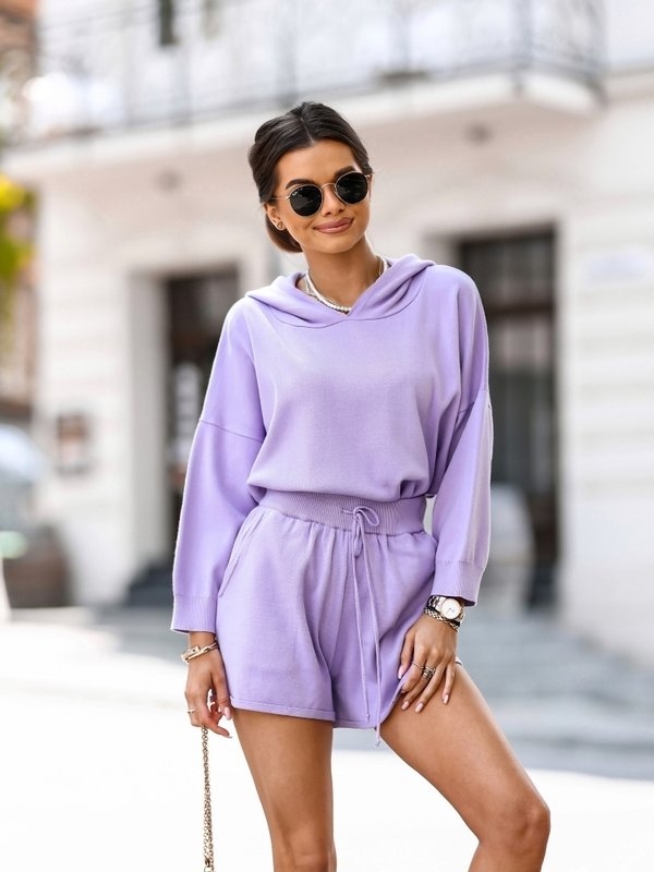 Fioletowy sweter Lisa Mayo w stylu casual