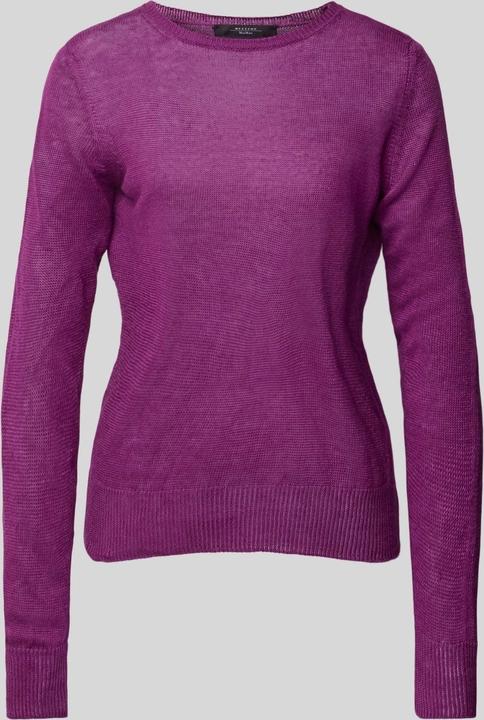 Fioletowy sweter MaxMara z lnu w stylu casual