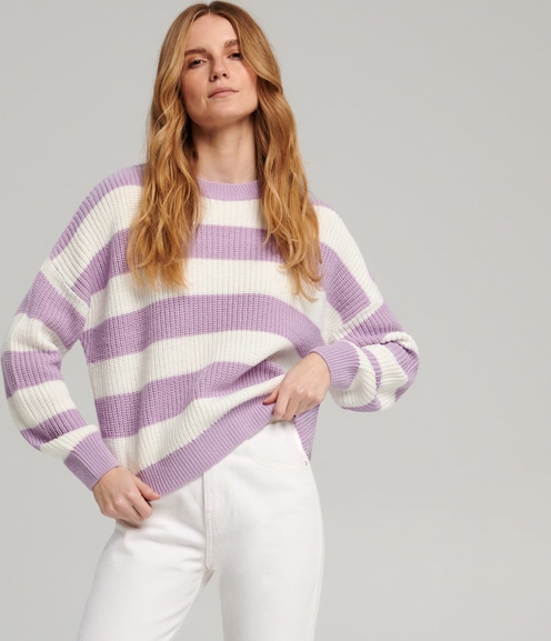Fioletowy sweter Sinsay w stylu casual