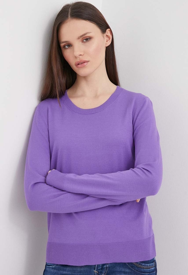 Fioletowy sweter Sisley w stylu casual