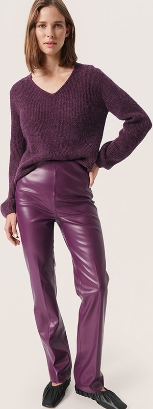 Fioletowy sweter Soaked in Luxury w stylu casual