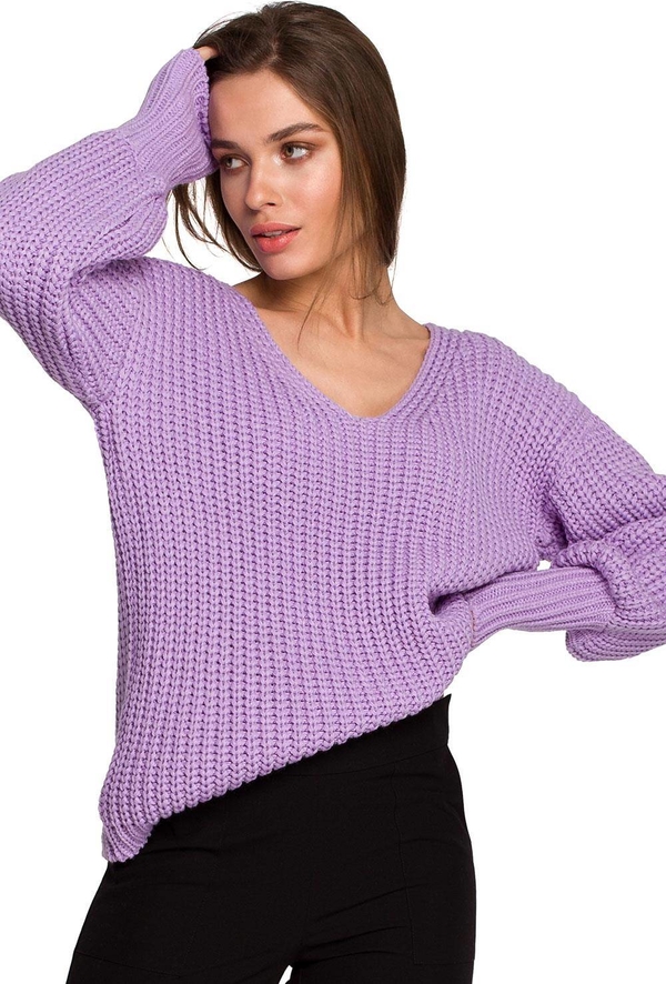 Fioletowy sweter Stylove w stylu casual