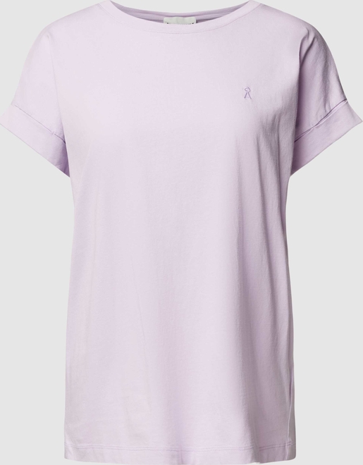 Fioletowy t-shirt ARMEDANGELS z krótkim rękawem w stylu casual
