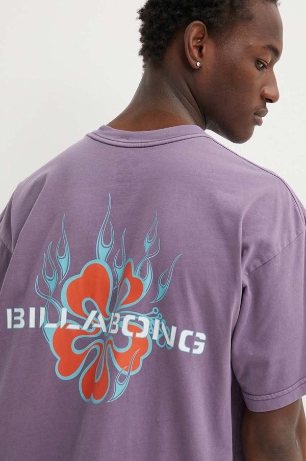 Fioletowy t-shirt Billabong z krótkim rękawem