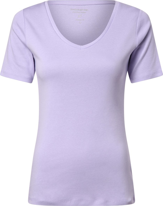 Fioletowy t-shirt brookshire w stylu klasycznym z bawełny