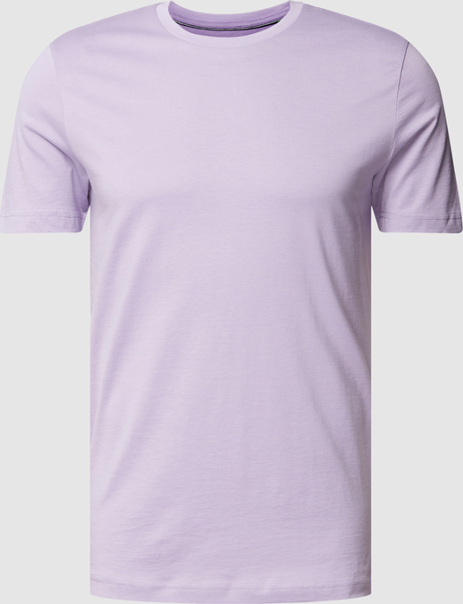 Fioletowy t-shirt Christian Berg z bawełny z krótkim rękawem