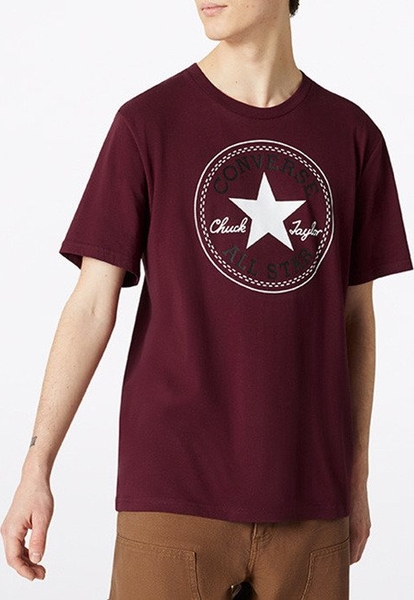 Fioletowy t-shirt Converse z nadrukiem