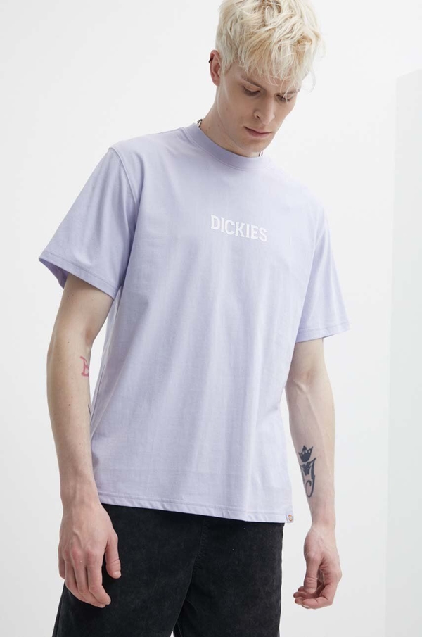Fioletowy t-shirt Dickies w stylu casual