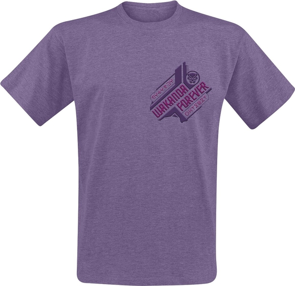 Fioletowy t-shirt Emp z nadrukiem w młodzieżowym stylu