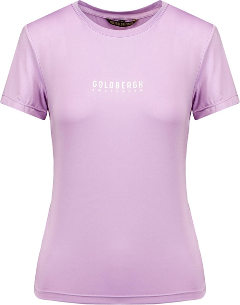 Fioletowy t-shirt Goldbergh z krótkim rękawem z tkaniny w młodzieżowym stylu