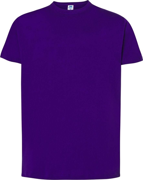 Fioletowy t-shirt JK Collection z bawełny z krótkim rękawem