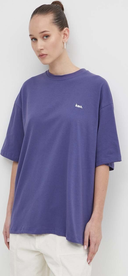 Fioletowy t-shirt Kaotiko w stylu casual