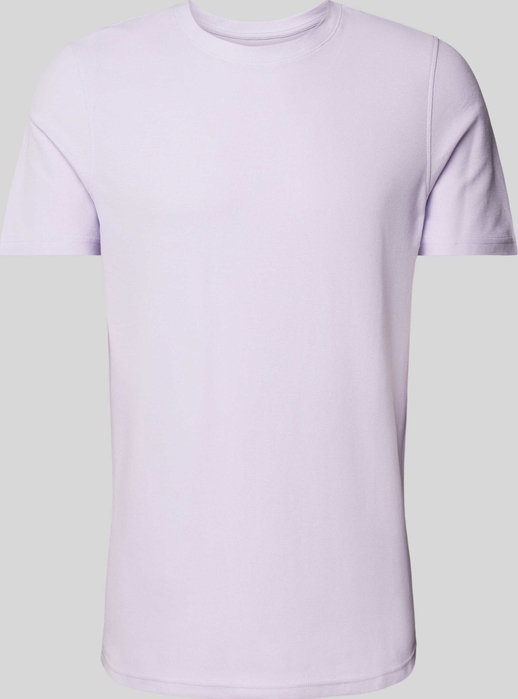 Fioletowy t-shirt McNeal z krótkim rękawem z bawełny w stylu casual