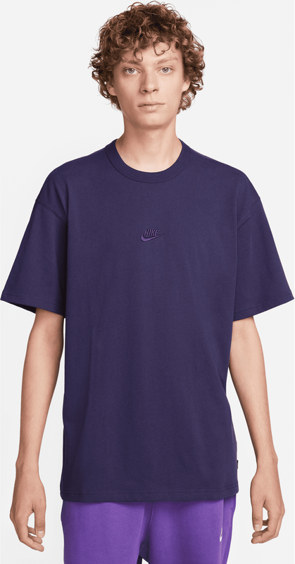 Fioletowy t-shirt Nike z dżerseju z krótkim rękawem