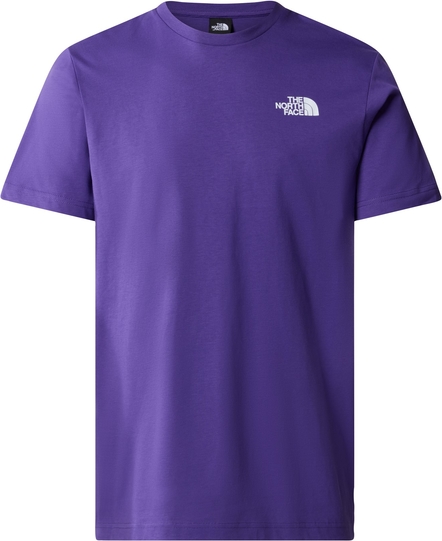 Fioletowy t-shirt The North Face z bawełny w stylu casual
