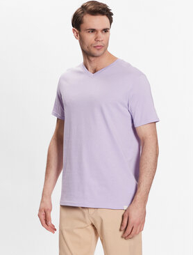 Fioletowy t-shirt United Colors Of Benetton w stylu casual z krótkim rękawem