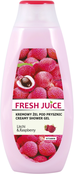 Fresh Juice, kremowy żel pod prysznic Litchi &amp; Raspberry, 400 ml