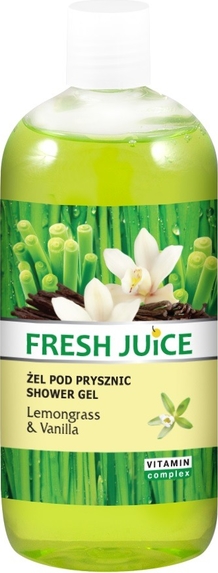 Fresh Juice, żel pod prysznic, trawa cytrynowa i wanilia, 500 ml