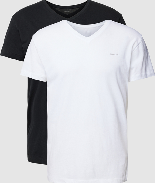 Gant T-shirt z nadrukiem z logo w zestawie 2 szt.