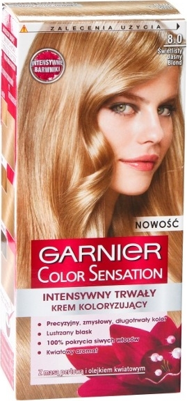 Garnier, Color Sensation, farba do włosów, 8.0 świetlisty jasny blond