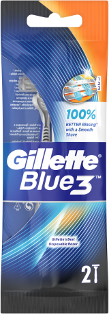 Gillette, Blue3, jednorazowe maszynki do golenia dla mężczyzn, 2 szt.