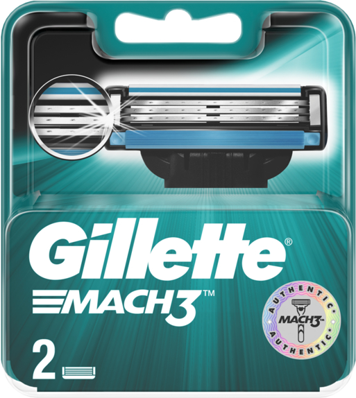 Gillette, Mach3, wymienne ostrza do maszynki do golenia, 2 szt.