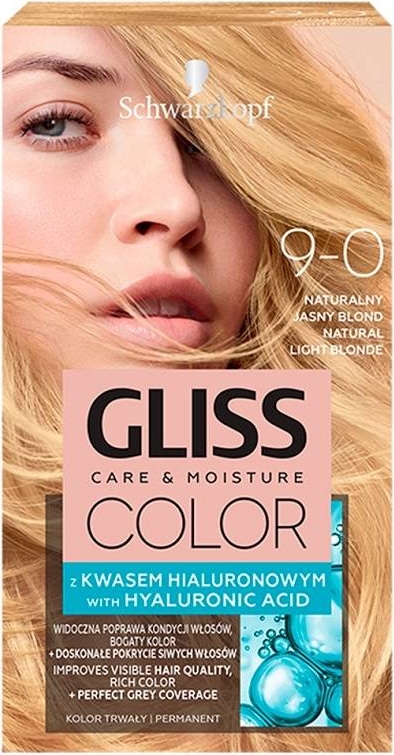 Gliss Color 9-0 Naturalny jasny blond - farba do włosów 1 szt.