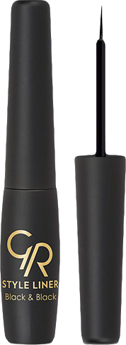 Golden Rose Eyeliner w Płynie Style Liner Black &amp;amp; Black 6,5 ml