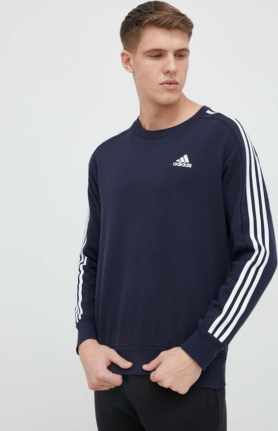 Granatowa bluza Adidas z bawełny w sportowym stylu