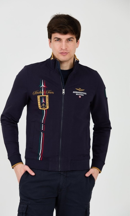 Granatowa bluza Aeronautica Militare w młodzieżowym stylu