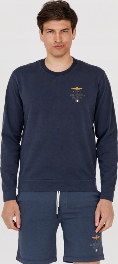 Granatowa bluza Aeronautica Militare w stylu casual